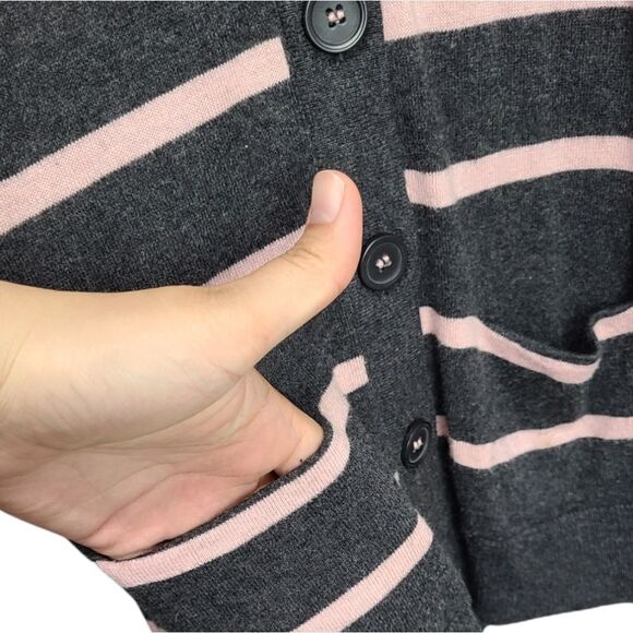 LOFT Women's Striped Cardigan Wool Blend Size XS Petite - Picture 3 of 6